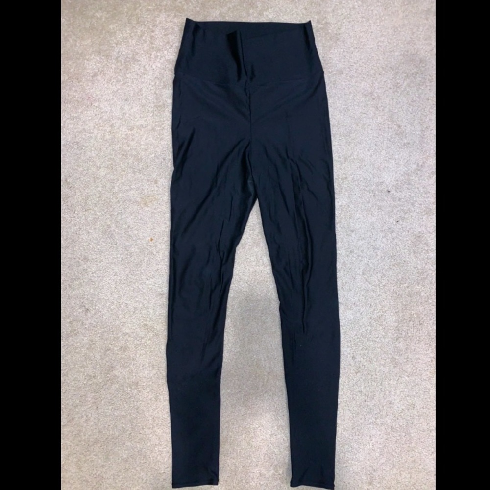 Black American Apparel high waisted nylon spandex leggings medium